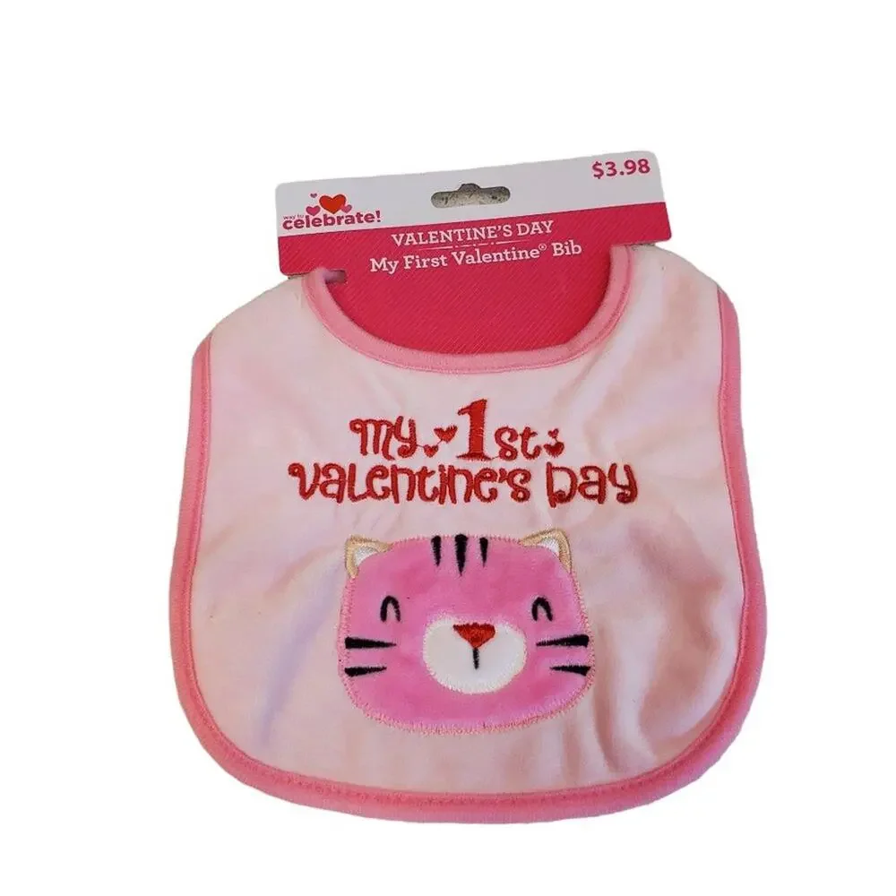 My First Valentines Day Bib Baby Bib My First Valentine Bib